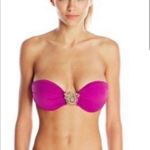 Beach Bunny Swimsuit Top - Bandeau M purple
